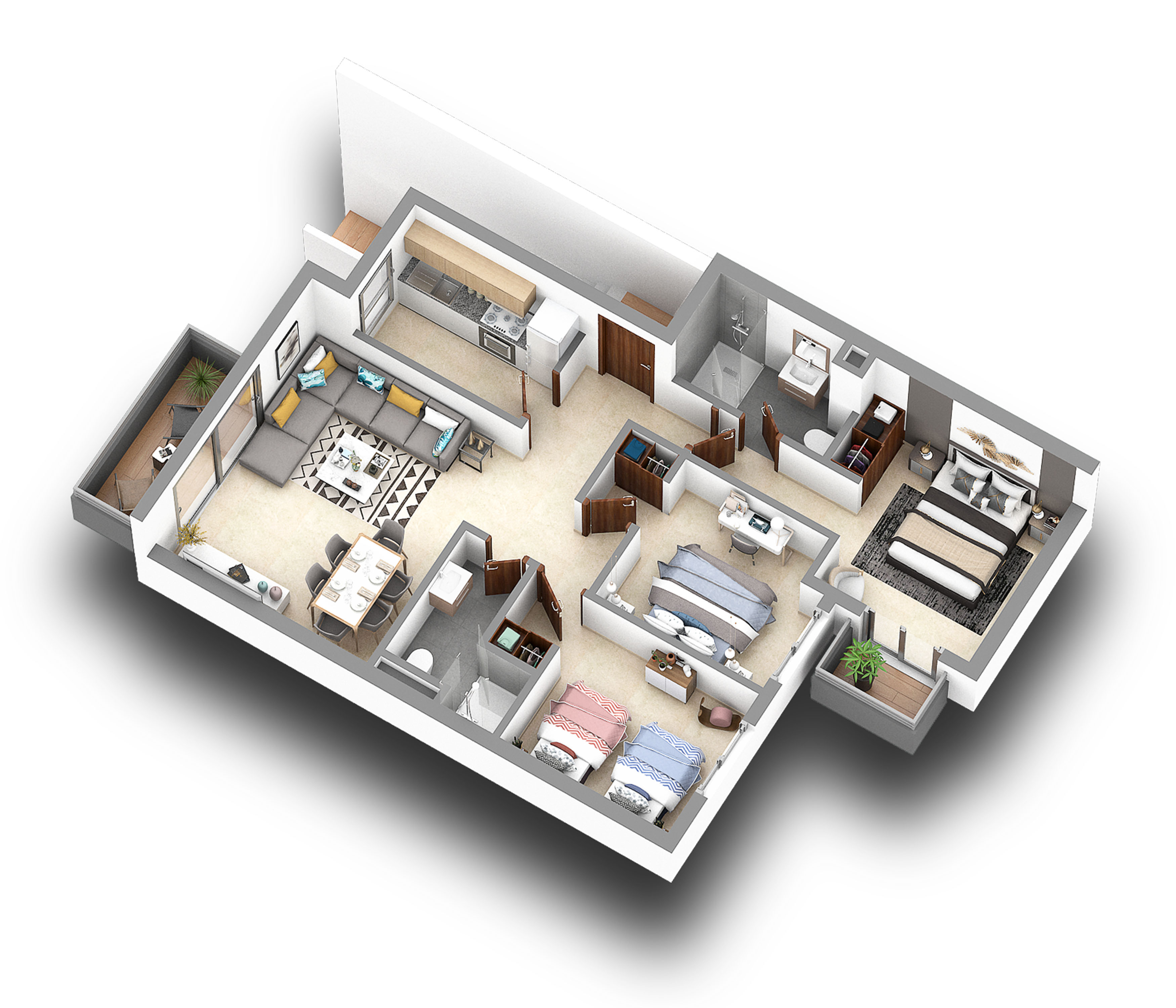 Appartement 4 pièces F4+BOX à Lagoona City - ADDOHA